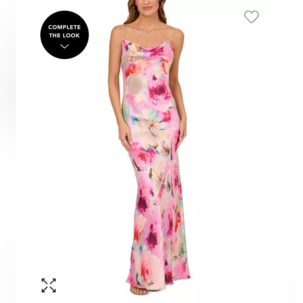 Liv Foster Sateen Cowl Neck Gown
